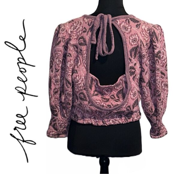 Free People‎ Women’s No Ordinary Top Smoked Pink Combo - Size L - Picture 4 of 4